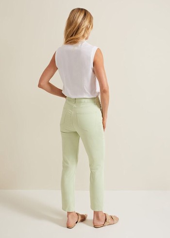 Phase Eight Lindsey Cropped Straight Leg Jeans Green Australia | EO1620974